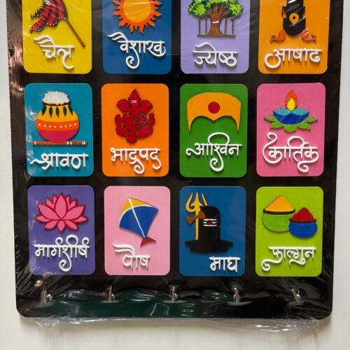 MMKH Sq2 Marathi mahine keyholder square